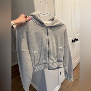 Abercrombie & Fitch Cream Zip-Up Jacket